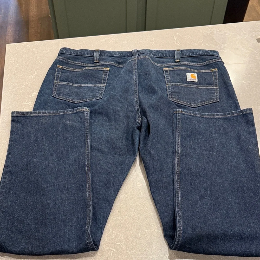 42x34 Carhartt Men’s Dark Blue Straight-Leg Jeans